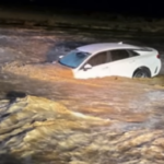 car in flood